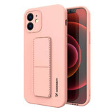 Wozinsky Kickstand caz silicon caz cu stand iPhone XS Max roz