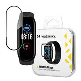 Wozinsky Watch Glass sticlă hibridă pentru Xiaomi Mi Band 5 negru