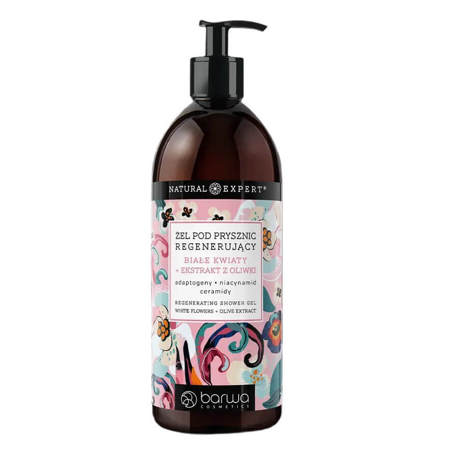 Barwa Duschgel Weiße Blumen + Olivenextrakt, 480 ml