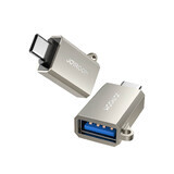 Joyroom S-H151 Adaptor USB-C (mascul) / USB-A (femelă) cu ochean - argintiu