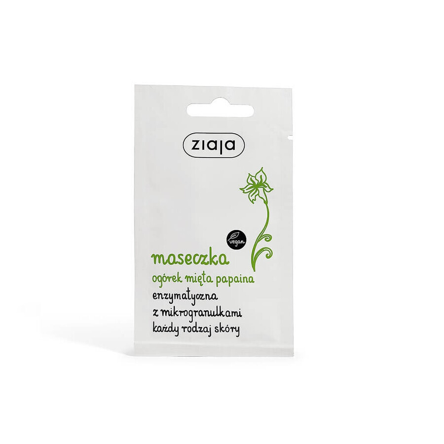 Ziaja Komkommer Munt Enzymatisch Masker, 7 ml