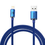 Baseus Crystal Shine Series USB-Kabel für schnelles Laden und Datenübertragung USB Typ A - Lightning 2.4A 2m blau (CAJY000103)