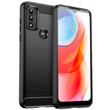Carcasă Carbon Carcasă flexibilă Motorola Moto G Play 2022 negru