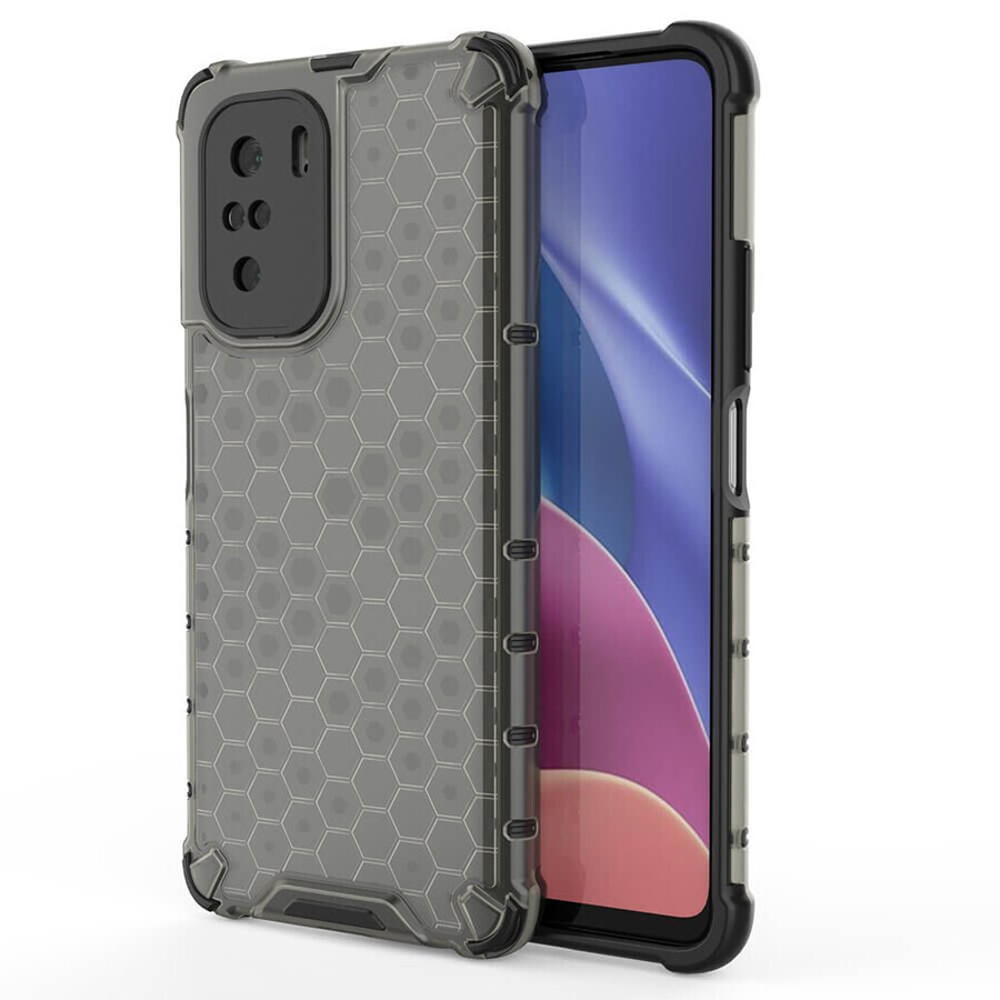 Honeycomb caz armat cu cadru de gel Xiaomi Redmi K40 Pro + / K40 Pro / K40 / Poco F3 negru