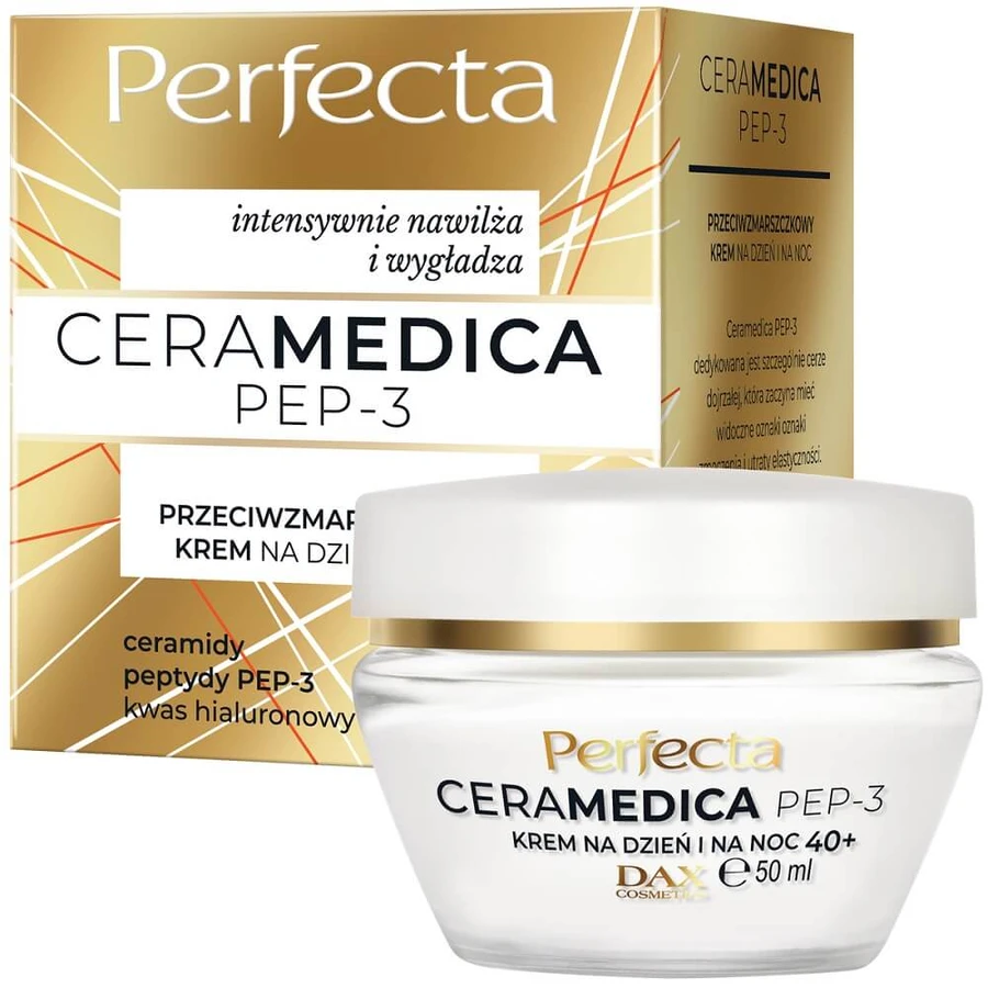 Perfecta Ceramedica Pep-3 Anti-rimpel dag- en nachtcrème 40+, 50 ml