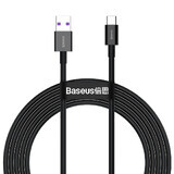 Baseus Superior USB - USB Typ C Kabel 66 W (11 V / 6 A) Huawei SuperCharge SCP 2 m schwarz (CATYS-A01)