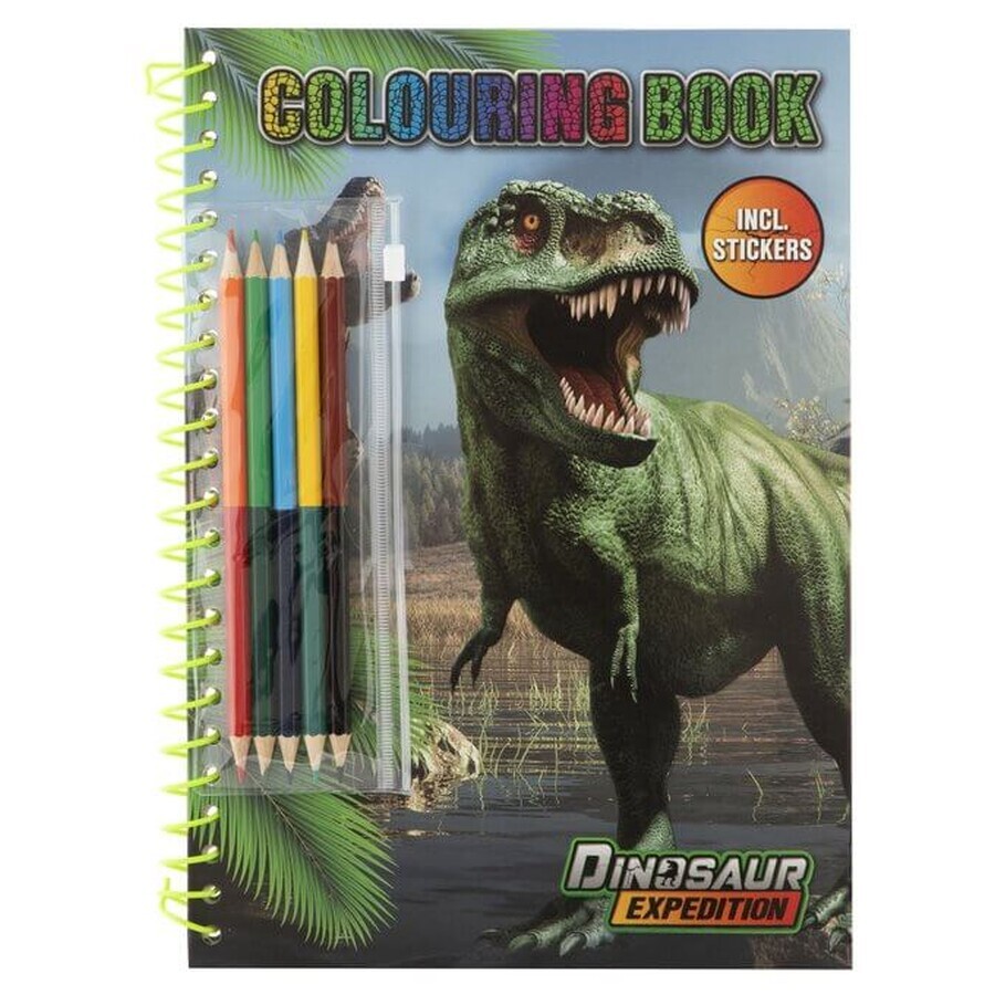 Cumpără Carte de colorat cu dinozauri + creioane colorate Carte de colorat cu dinozauri + creioane colorate