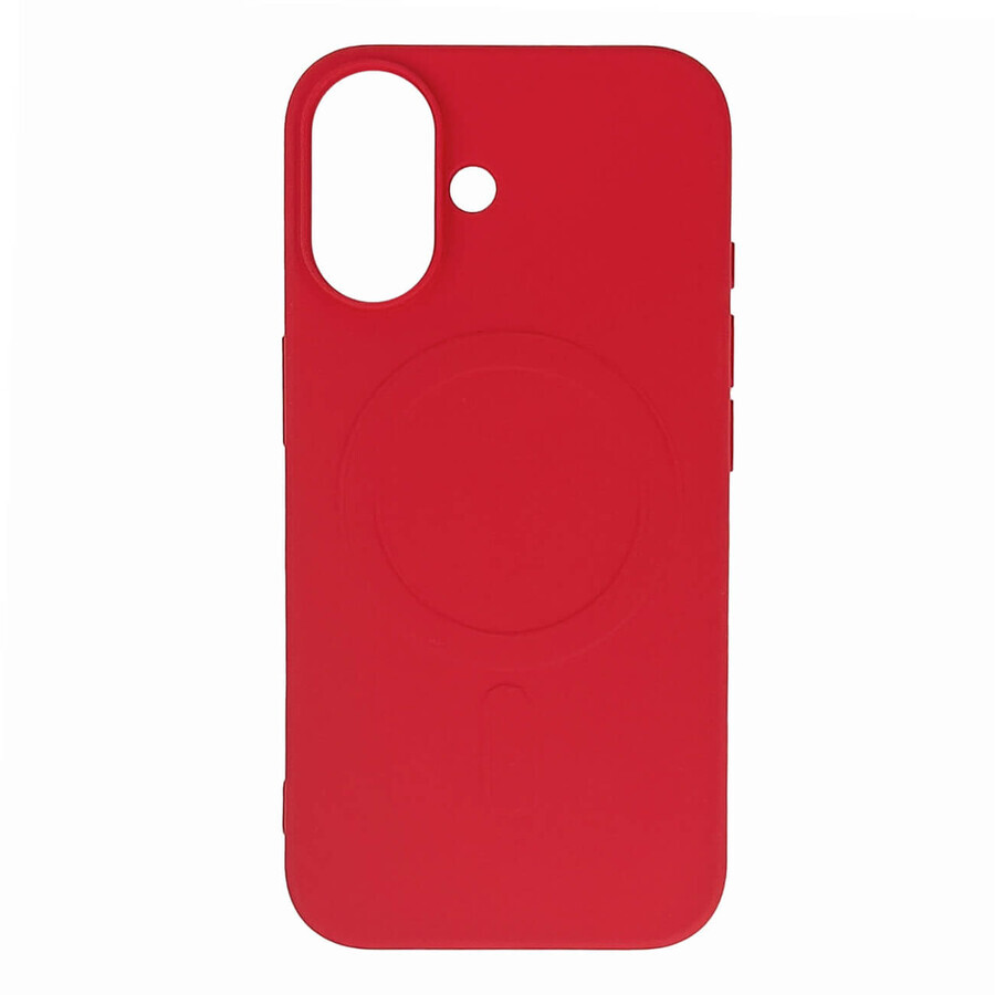 Coque en silicone liquide MagSafe pour iPhone 16 - rouge