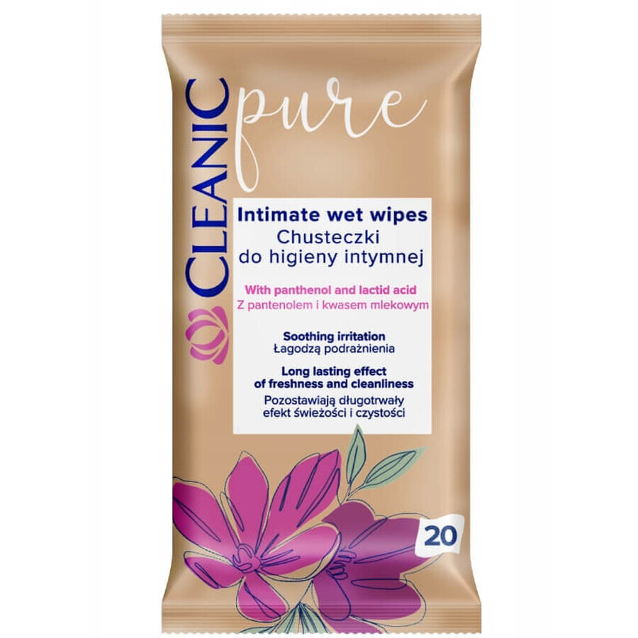 Cleanic Șervețele pure pentru igienă intimă, 20 buc