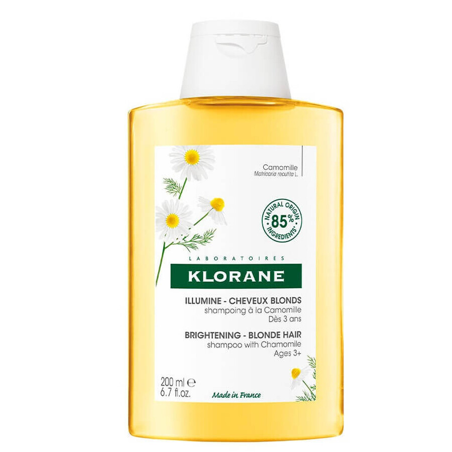Klorane Lightening Shampoo with Chamomile Shampoo to brighten blonde highlights, 200ml