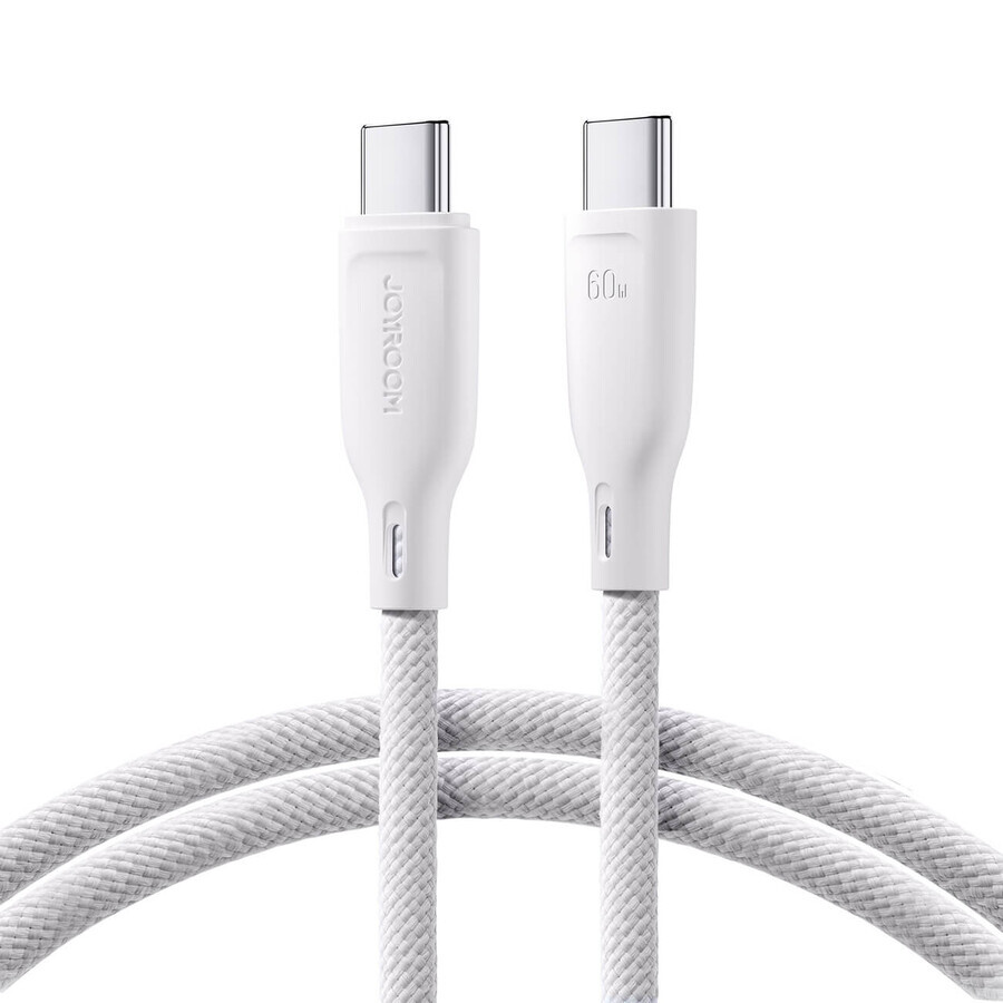 Joyroom Multi-Color Series S-A34 USB-C / USB-C PD 60W cable 1m - white
