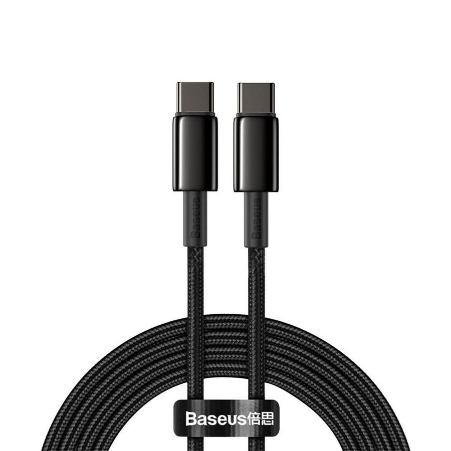 Baseus CATWJ-A01 USB-C - USB-C PD QC 100W 5A 480Mbps 2m cable - black.