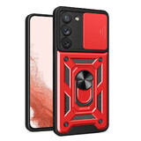 Carcasă Hybrid Armor Camshield pentru Samsung Galaxy S23+ carcasă blindată cu capac pentru cameră roșie