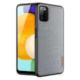 Dux Ducis Fino custodia rivestita in nylon per Samsung Galaxy A03s grigio
