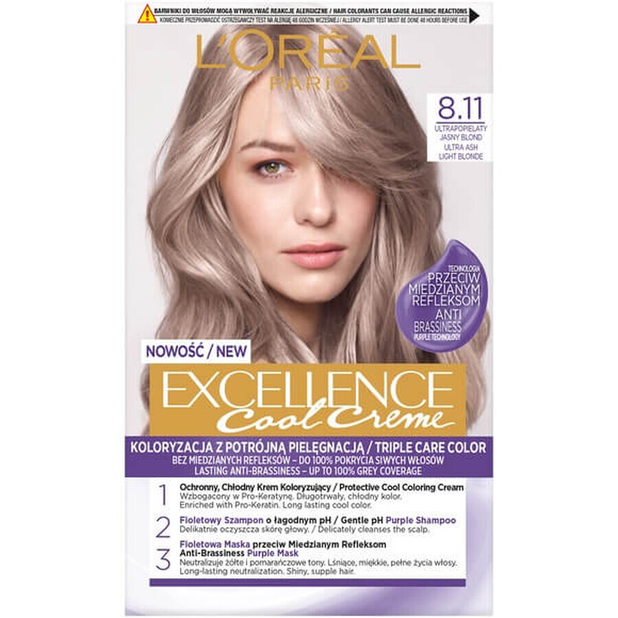 Winkel op L Oreal Paris Excellence Cool Creme Dye 8.11 Ultra Wit Licht Blond L Oreal Paris Excellence Cool Creme Dye 8.11 Ultra Wit Licht Blond