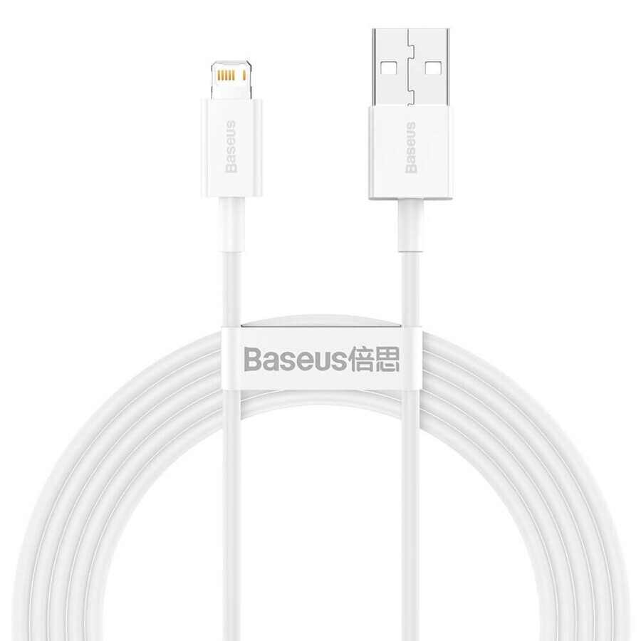 Baseus Superior USB - Lightning kabel 2.4A 2 m Wit (CALYS-C02)