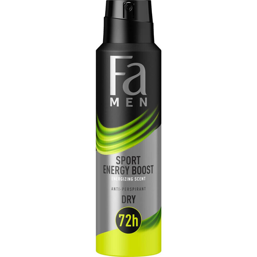 Fa Men Sport Energy Boost 72h Antitranspirant Spray mit Ingwer- und Zitronenduft, 150ml