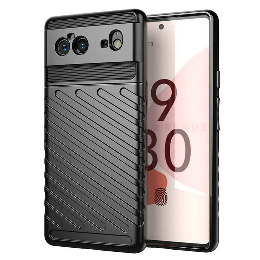 Thunder Case flexibles gepanzertes Gehäuse Abdeckung Google Pixel 6 schwarz