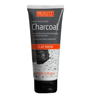 Beauty Formulas Reinigende Tonerde-Gesichtsmaske mit Aktivkohle, 100 ml
