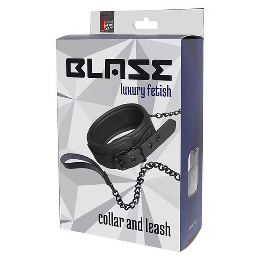 Dream Toys Collar with leash, black, 1 piece