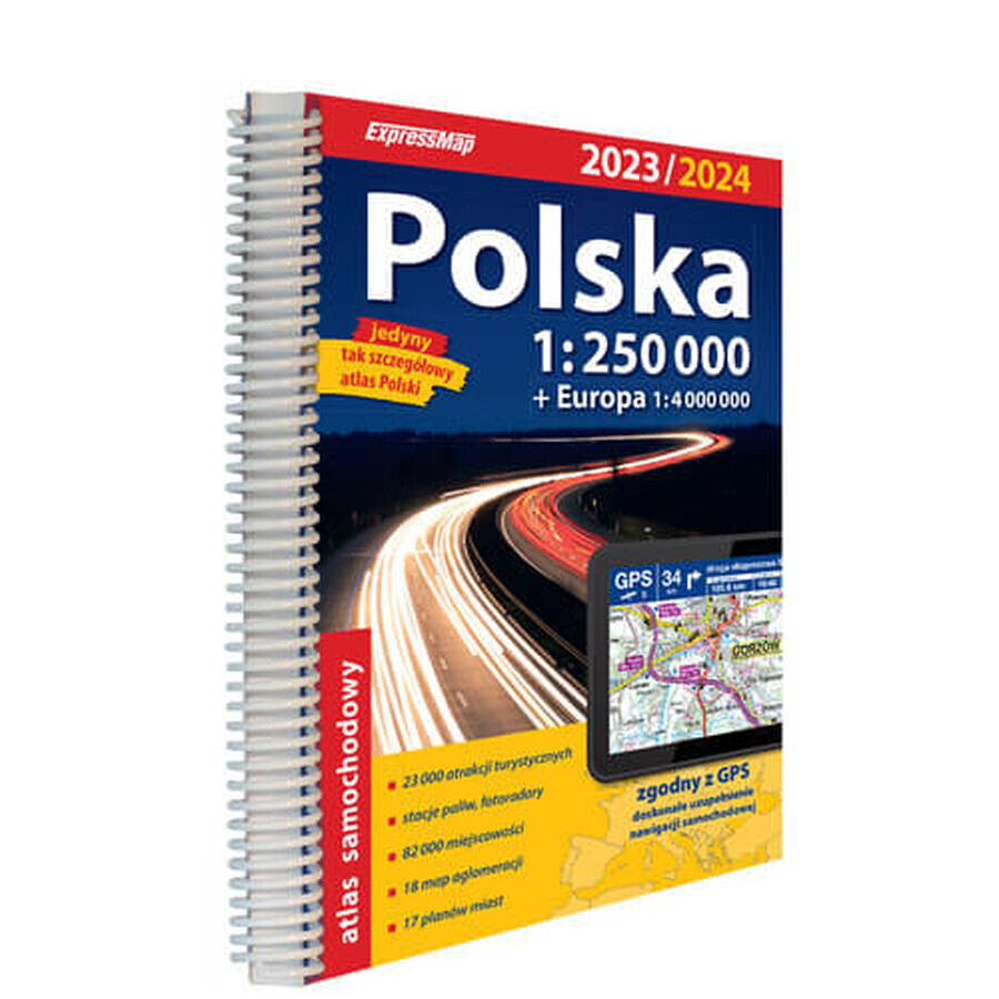 Atlas automobile de la Pologne 1:250 000