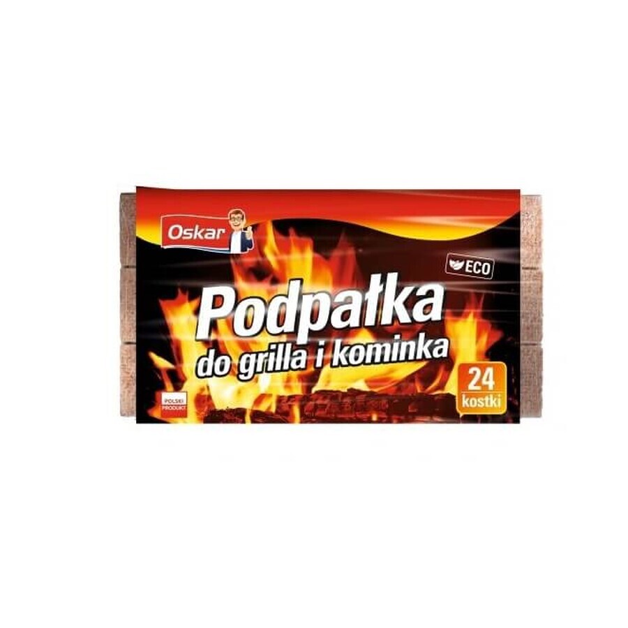 Oskar, Fire starter for barbecue and fireplace, 24 pieces