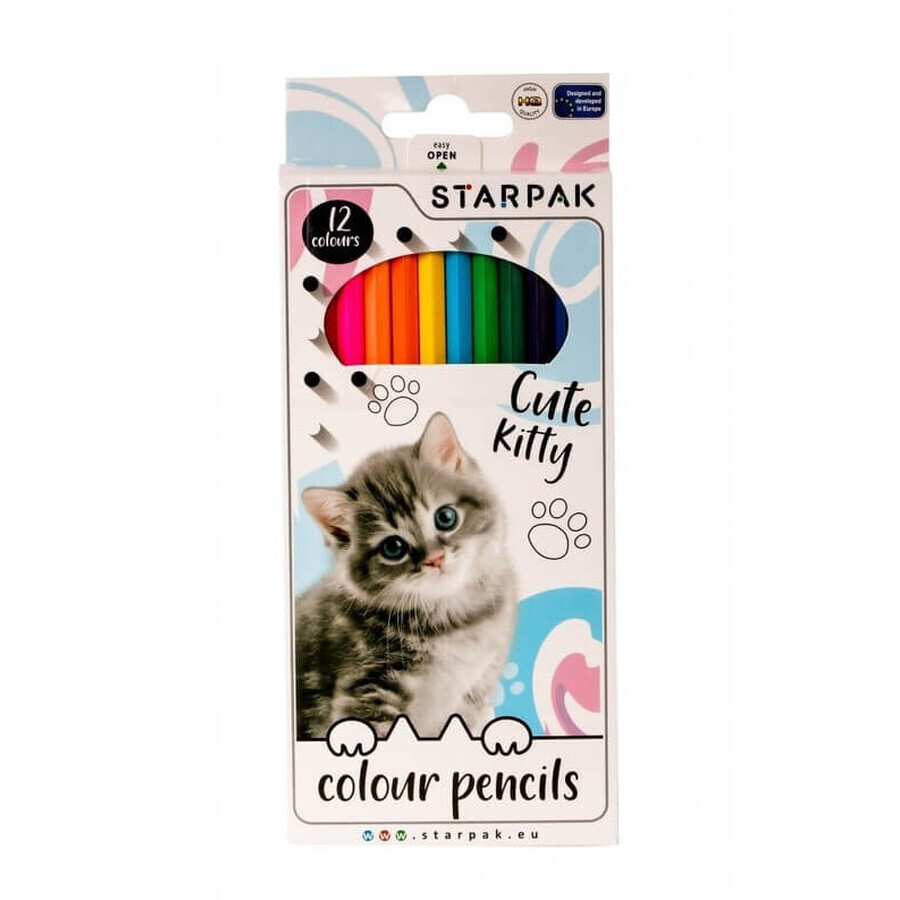 Pastelli a matita Kitty 12 colori 12 pezzi