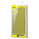Baseus Frosted Glass Case iPhone 13 Pro étui rigide avec cadre en gel noir (ARWS000401)