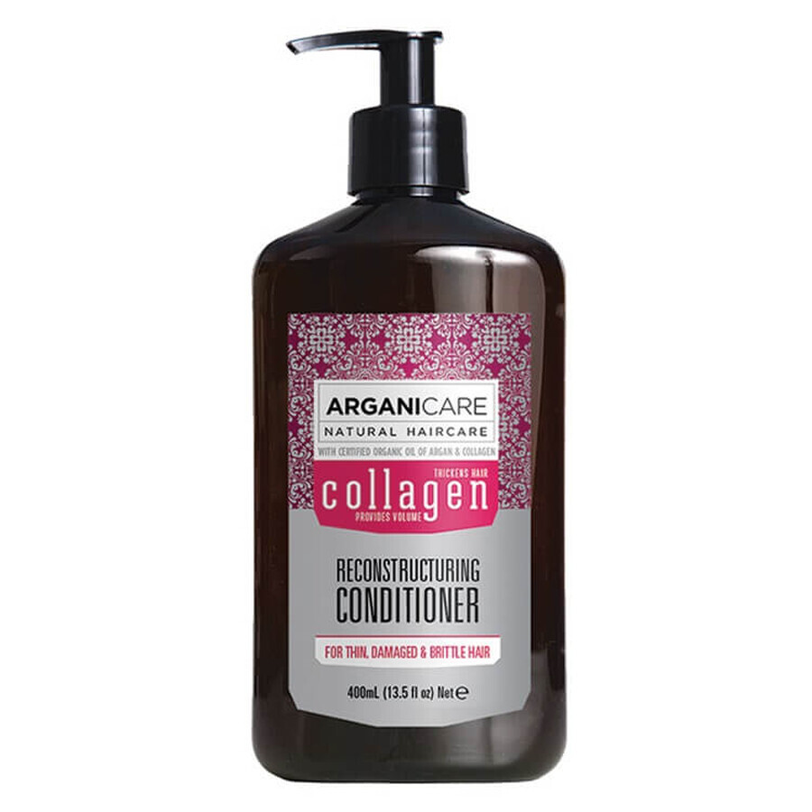 Balsam restaurator cu colagen Arganicare pentru păr fin, 400ml