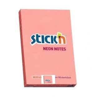 Stick'n, Adhesive Notes, 100 sheets pink neon