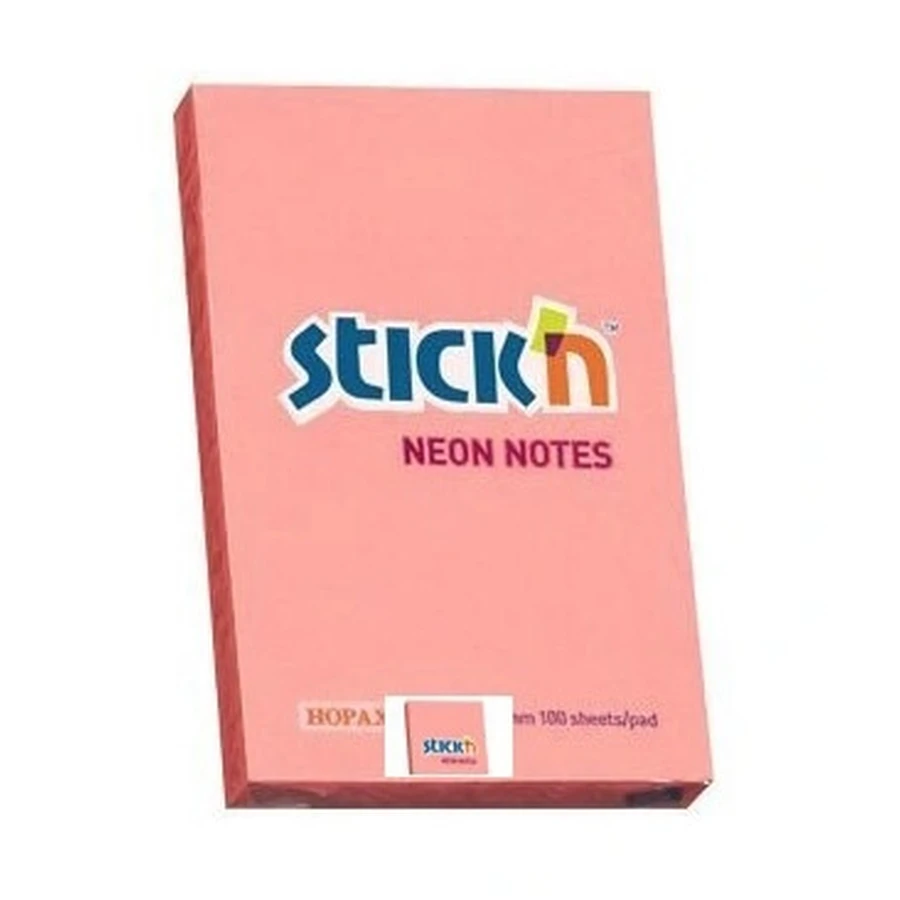 Stick'n, Adhesive Notes, 100 sheets pink neon