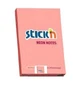 Stick'n, Bloc de notițe autoadezive, 100 coli roz neon