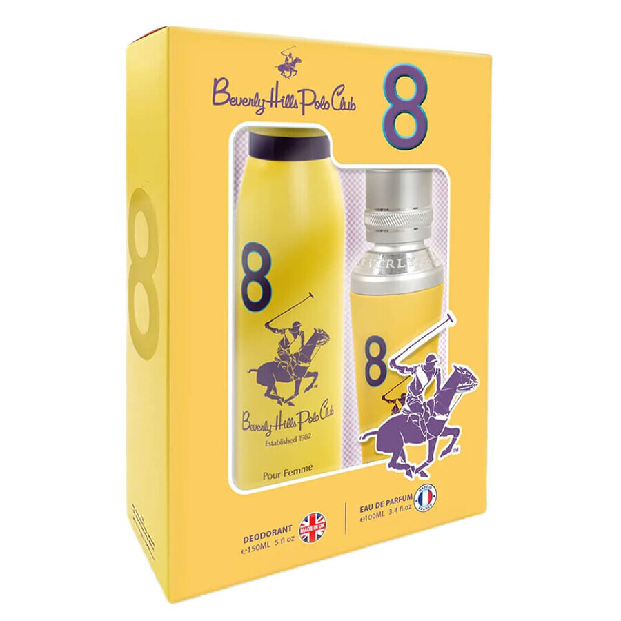 Boutique Beverly Hills Polo Club Women Eight Eau de Parfum, 100 ml + Déodorant, 150 ml Beverly Hills Polo Club Women Eight Eau de Parfum, 100 ml + Déodorant, 150 ml