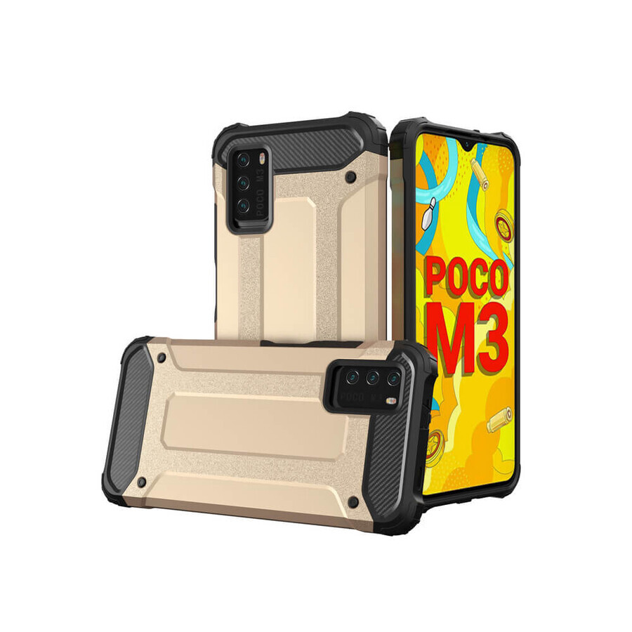 Custodia ibrida blindata Hybrid Armor cover Xiaomi Redmi Note 10 5G / Poco M3 Pro oro