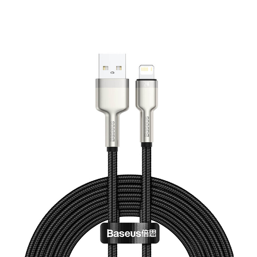 Baseus Cafule Serie Metall Daten USB-A / Lightning 2.4A 1m Kabel - schwarz
