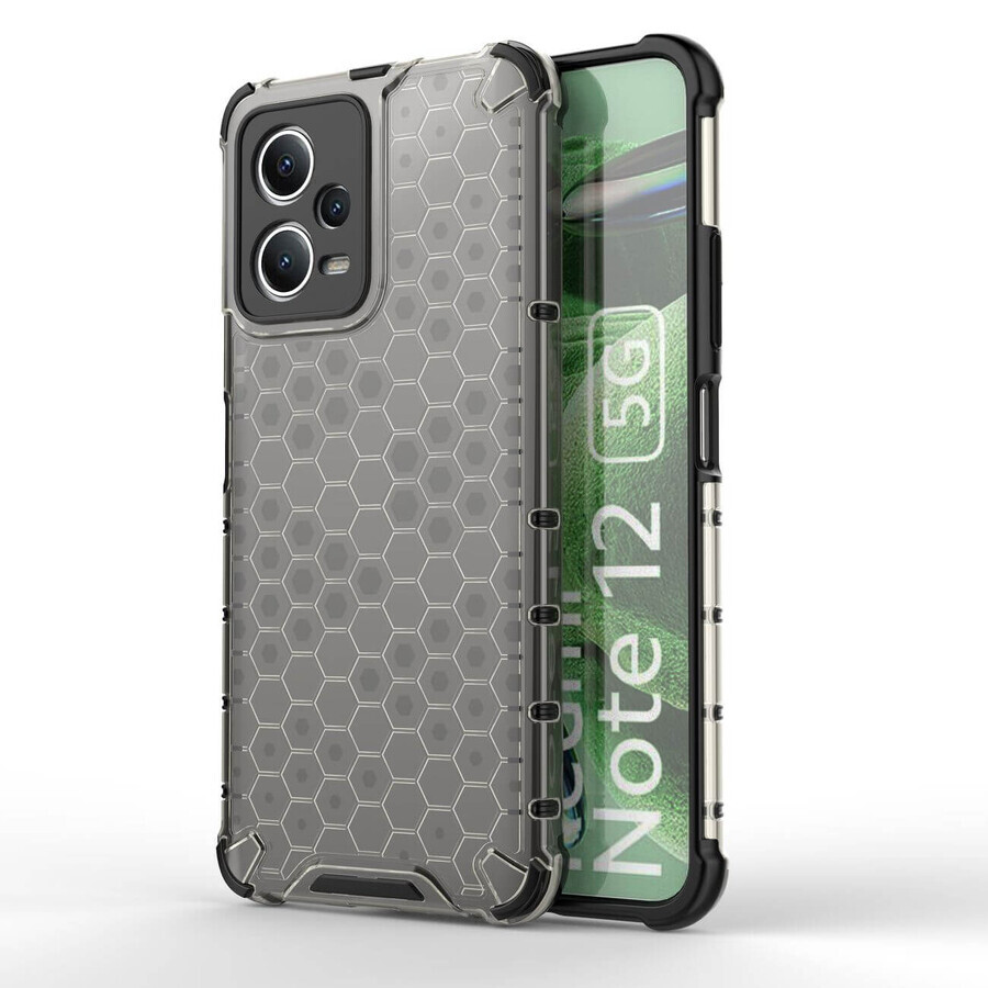 Honeycomb case for Xiaomi Redmi Note 12 5G / Poco X5 5G armored hybrid case black