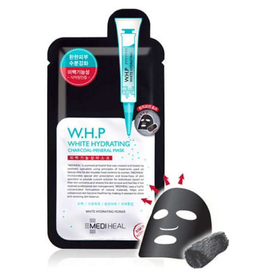 Mediheal Hydraterend en Whitening Masker Zwart, 25 ml