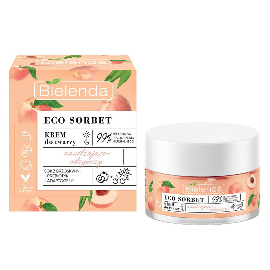 Bielenda Eco Sorbet Cremă hidratantă și revitalizantă de zi și de noapte Piersică, 50 ml