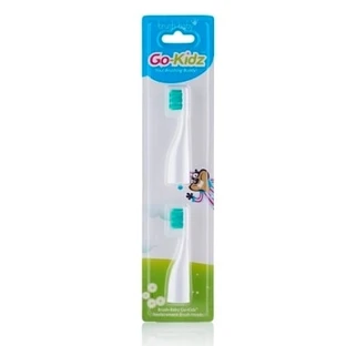 Brush-Baby Go Kidz Replacement tips for travel toothbrush, 2 pieces