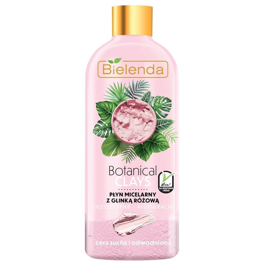Bielenda Botanical Clays Loțiune micelară roz, 500 ml