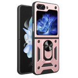 Carcasă blindată Hybrid Armor Camshield pentru Z Flip 5 5G cu capac pentru cameră - roz
