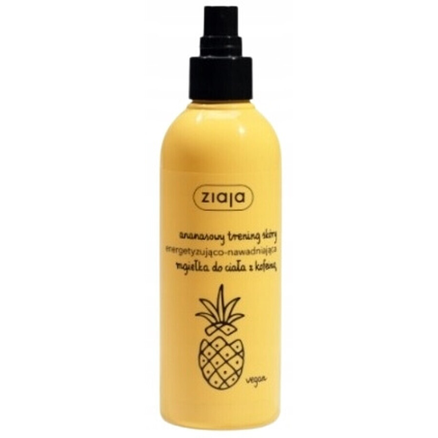 Ziaja, Pineapple skin workout, Bruma corporal con cafeína, 200 ml