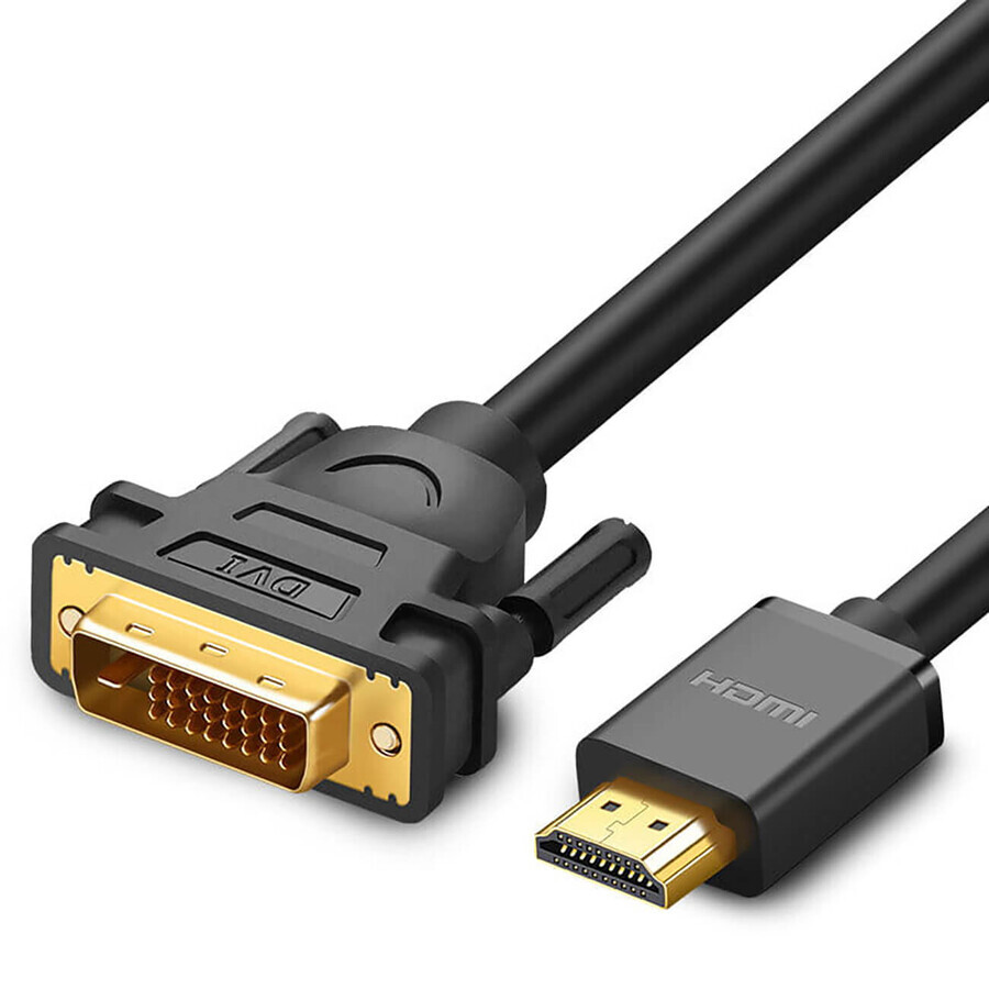 Ugreen HD106 DVI 24+1 pini / HDMI FHD 60Hz 1.5m cablu - negru (11150)