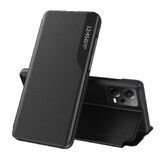 Eco piele View Case pentru Xiaomi Redmi Notă 12 Pro + cu flip capac stand negru
