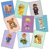 PP TEDDIES A5 checkered notebook 60 sheets 80g 9 pieces