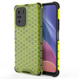 Honeycomb caz armat cu cadru de gel Xiaomi Redmi K40 Pro + / K40 Pro / K40 / Poco F3 verde