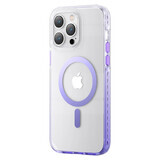 Kingxbar PQY Ice Crystal Series caz magnetic iPhone 14 Plus MagSafe violet