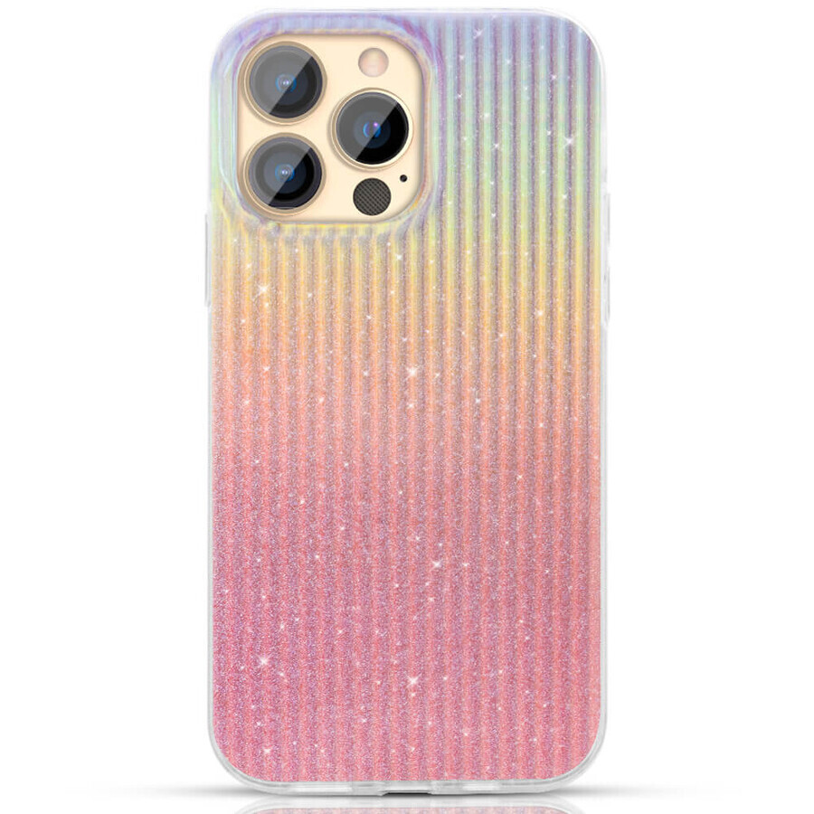 Kingxbar Travel Series luxe elegante case voor iPhone 13 Pro oranje (Sunset)