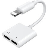 Adaptateur Joyroom S-Y104 casque Lightning / 2x Lightning - blanc