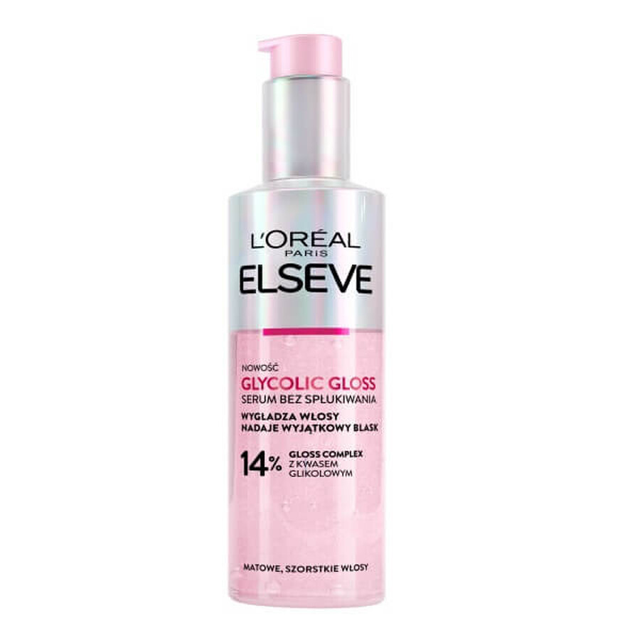 L Oreal Paris Elseve Glycolic Gloss Leave-in Serum voor ruw en dof haar, 150 ml